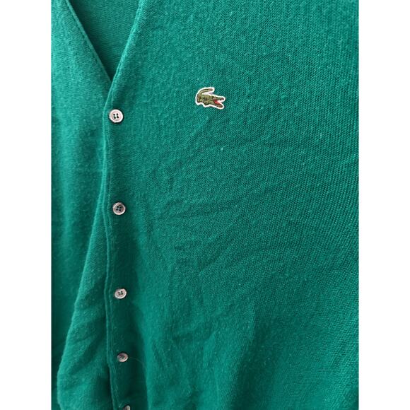 Vintage Izod Lacoste Green Grandpa Cardigan Sweater Size XL - Picture 5 of 9